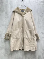 alicia PAGEBOY アリシアページボーイ 裏ボア フード付き ムートン コート sizeF/ベージュ ◆■レディース