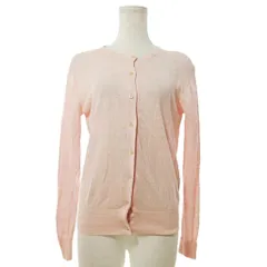 スピック&スパン Spick&Span ニット カーディガン 長袖 リネン 麻 ピンク 0925 ■YHS4