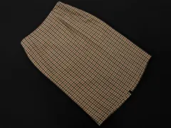 PAUL STUART ポールスチュアート ギンガムチェック タイト スカート size6/ライトベージュ ■◇ レディース