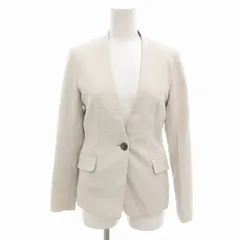 プラステ PLST スラブストレッチカラーレスジャケット ノーカラー XS グレー /FF