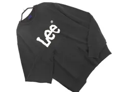 Lee リー 裏起毛 ロゴ プリント トレーナー スウェット sizeL/黒 ◇■ メンズ