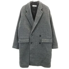 BEAUTY＆YOUTH UNITED ARROWS ビューティーアンドユース ユナイテッドアローズ チェック柄 ダブルブレスト チェスターコート S グレー メンズ 古着