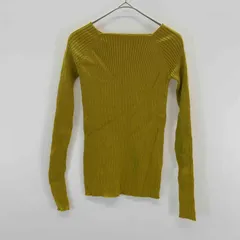 GRL グレイル レディース 長袖ニット/セーター　リブニット　オフショルダー　グリーン　黄緑　M