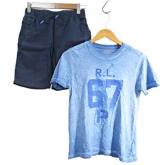 ポロ ラルフローレン POLO RALPH LAUREN キッズ Tシャツ 半袖 ハーフパンツ 2点 2着 セット まとめ 140cm 紺 青 1113