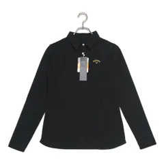 未使用品 レディース キャロウェイ Callaway 長袖ポロシャツ M 黒 ブラック 裏起毛 ストレッチ