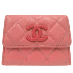 美品 シャネル マトラッセ フラップコインケース レザー ピンク 0073 CHANEL レディース