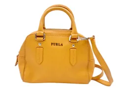 FURLA フルラ レザー 2WAY ハンド ショルダー バッグ 黄 ■■ レディース