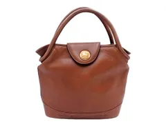 BURBERRY バーバリー 本革 レザー ハンド バッグ 茶 ■■ レディース