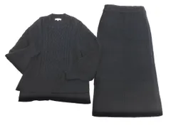 PLST プラステ ニットセーター ニットロングスカート セットアップ sizeM/濃紺 ◇■ レディース