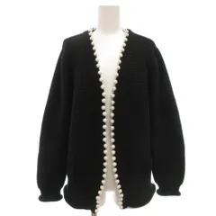 エディット シーン edit sheen カーディガン ニット 羽織 黒 ブラック フェイクパール装飾 /GV