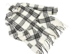 ZARA ザラ チェック フリンジ コート sizeS/白ｘ黒 ◇■ レディース