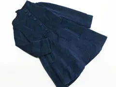 earth music&ecology アースミュージック＆エコロジー スタンドカラー Aライン コート sizeS/青 ◇■ レディース