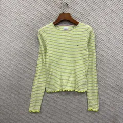 Tommy Hilfiger トミーヒルフィガー 刺繍 ロゴ ストレッチ ロングスリーブ 長袖Tシャツ XS A05873