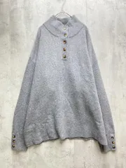 美品 ZARA ザラ ハイネック ヘンリーネック オーバーサイズ ニット セーター sizeUSA XL/グレー ◆■レディース