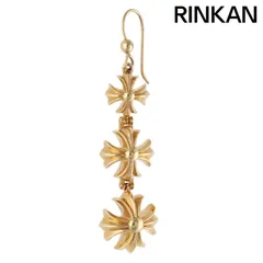 クロムハーツ  22K 3 CH PLUS ゴールドドロップピアス メンズ