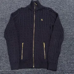ラルフローレン グリーンレーベル ケーブル編み ジップアップ ニット