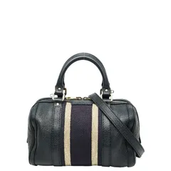 グッチ GGキャンバス ミニボストンバッグ ショルダーバッグ 2WAY 269876 ブラック マルチカラー キャンバス レザー レディース GUCCI【1-0244081】
