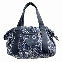 キプリング KIPLING 2WAY ショルダーバッグ ハンドバッグ 総柄 青 ブルー系 ■WY