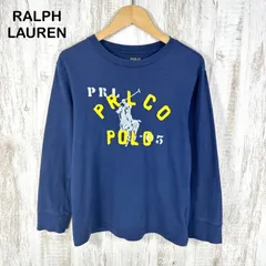 RALPH LAUREN ラルフローレン ビッグポニー クルーネック 長袖 カットソー ネイビー キッズ ロンT 140cm
