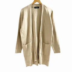 ナノユニバース nano universe ニットカーディガン ロング ベージュ M