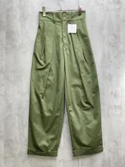 新品 forksy. フォルクシー ハイウエストツータックワイドテーパードチノ パンツ sizeS/カーキ ◇■レディース