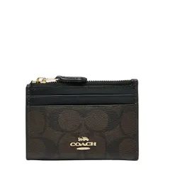 コーチ シグネチャー カードケース コインケース 小銭入れ F88208 ブラック ブラウン PVC レザー レディース COACH【247-45362】