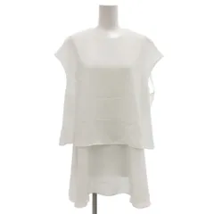 23区 オンワード樫山 カットソー チュニック 38 レイヤード ノースリーブ 白 ホワイト /NU