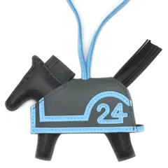 エルメス HERMES バッグチャーム ロデオ ロベオ24 PM アニョーミロ スイフト ブラック×セレスト×ヴェールマングローブ 新品 未使用  K刻印(2025年製) 【箱】【中古】