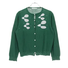 ミナペルホネン mina perhonen カーディガン plover グリーン コットン カーディガン レディース Used A
