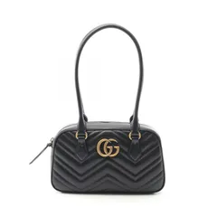 グッチ GUCCI ハンドバッグ GGマーモント スモール トップハンドルバッグ 795199AABZB1000 ブラック レザー ショルダーバッグ レディース 新品