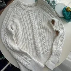 GAP ギャップ アイボリー 長袖 ケーブル ニット Tシャツ XS