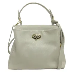 ペレボルサ PELLE BORSA genuine leather ショルダーバッグ ハンド 2WAY 斜め掛け レザー ライトグレー 鞄