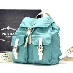 黒に飽きた大人へ✨　PRADA　リュック バックパック テスートナイロン トライアングルロゴ 希少カラー　ライトブルー