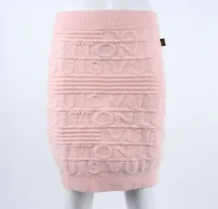 Louis Vuitton ピンク ニット スカート L サイズ 出品