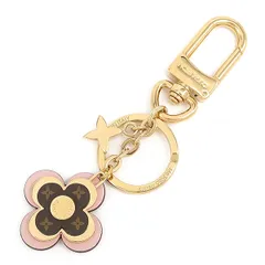 ルイヴィトン LOUIS VUITTON キーリング キーホルダー ブルーミング フラワー BB モノグラムキャンバス レザー メタル モノグラム×ピンク ゴールド金具 バッグチャーム 花  M63085 OB1212 【箱】【中古】