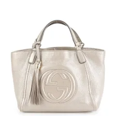 美品 グッチ インターロッキングG ソーホー タッセル フリンジ 336751 レザー トート バッグ 肩掛け ハンド レディース EEE DL42-5【中古】