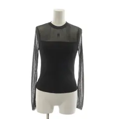 スナイデル SNIDEL 25SS ラメシアーニットプルオーバー カットソー 長袖 F 黒 ブラック SWNT251091 /RR