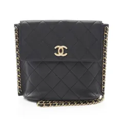 シャネル CHANEL ショルダーバッグ マトラッセ ブラック ラムスキン（羊革） マトラッセ チェーンショルダー レディース Used A