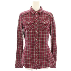 バーバリーブルーレーベル BURBERRY BLUE LABEL シャツ ブラウス 38 ピンク チェック 長袖 フリル /HN