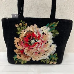 9273　FEILER フェイラー　ハンドバッグ　トートバッグ　シュニール織り　レディース　ブラック　黒　シンプル　きれいめ　上品