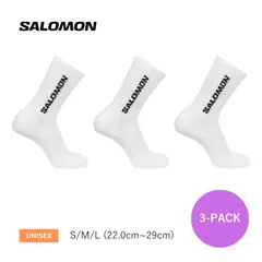 【新品】サロモン 靴下 3枚セット サロモン EVERYDAY CREW ソックス 3足組  SALMON 白 ホワイトのサムネイル