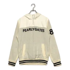 中古 メンズ パーリーゲイツ PEARLY GATES ニットアウター 5(L) 白系 アイボリー ハーフジップ フード付き スニード 裏地付き
