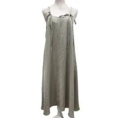 アースミュージック&エコロジー EARTH MUSIC & ECOLOGY キャミワンピース ロング丈 ベージュ F フリーサイズ ■MET1