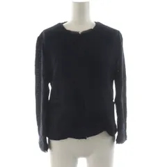 ジュエルチェンジズ Jewel Changes アローズ ジャケット 上着 38 ネイビー ノーカラー 長袖 ドット柄 /NS