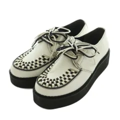 ヨースケ YOSUKE ラバーソール 厚底 編み込みデザイン LL 24.5cm 白 黒 /MI ■MA