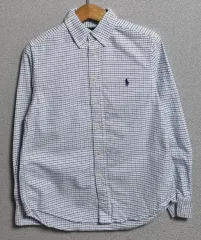 キッズ) 12歳) POLO RALPH LAUREN(ポロラルフローレン) 白 シャツ チェック柄