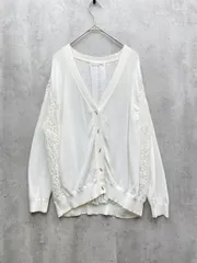 AuieF アウィーエフ レース 長袖 カーディガン size38/ホワイト ■◇レディース