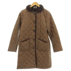 ラベンハム LAVENHAM キルティングコート 裏ボア 中綿 ロング コート 38 茶 ブラウン /☆G