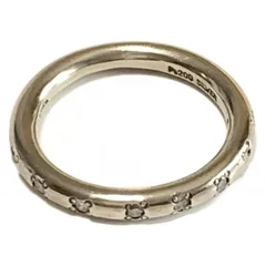 agete(アガット) リング - ダイヤモンド×pt200×シルバー 8Pダイヤ/ダイヤ0.11カラット