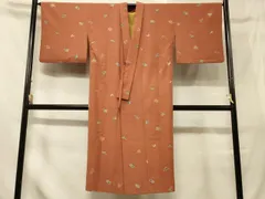 平和屋着物＃道中着　単衣　宝尽くし文　ロング丈　洗える着物　CABC4987in